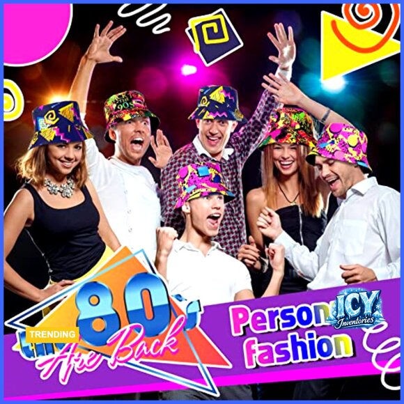 3-Pack Retro Bucket Hats, One Size Fits Most, Polyester, UV Protection main image 7